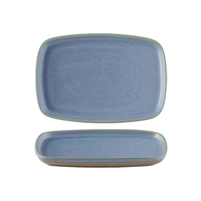 Churchill Emerge Blu Oslo Vassoio Rettangolare in Ceramica 22x15 cm 6 Pezzi
