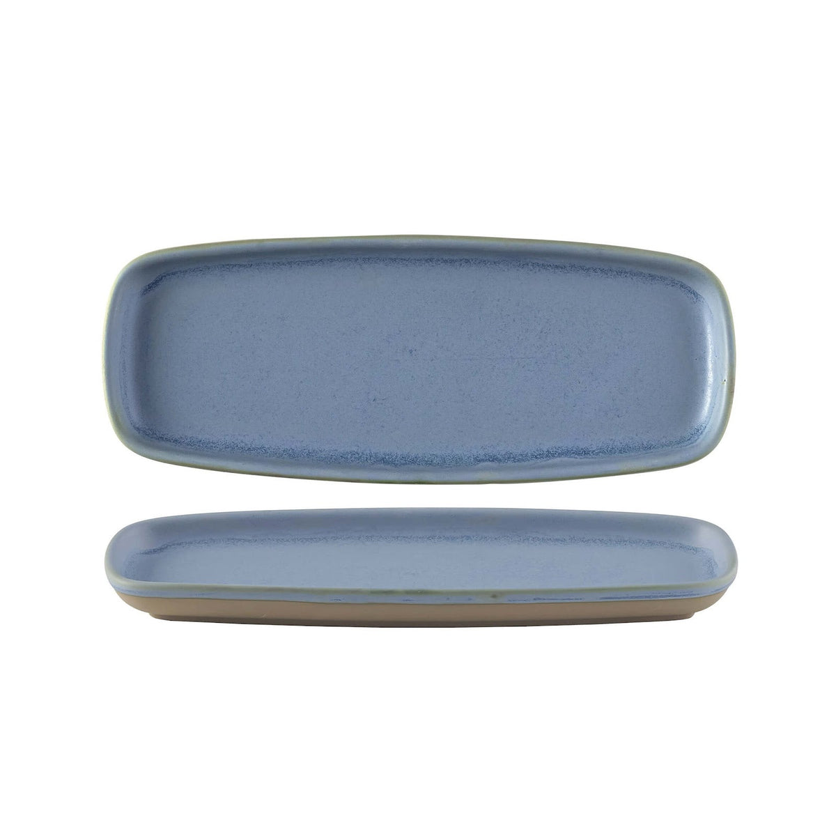 Churchill Emerge Blu Oslo Vassoio Rettangolare in Ceramica 25,1x10 cm 6 Pezzi