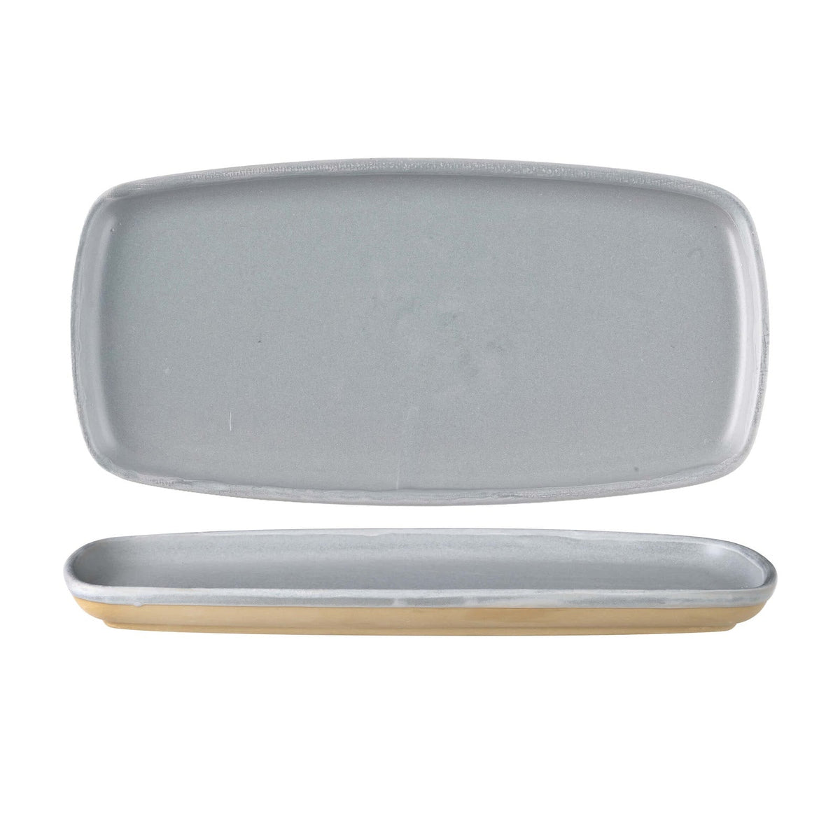 Churchill Emerge Grigio Seattle Vassoio Rettangolare in Ceramica 30x14,7 cm 6 Pezzi