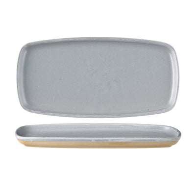 Churchill Emerge Grigio Seattle Vassoio Rettangolare in Ceramica 30x14,7 cm 6 Pezzi