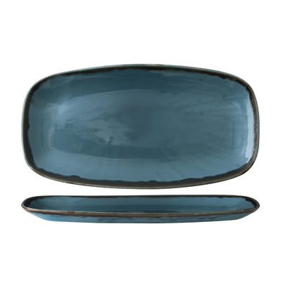 Dudson Harvest Blu Vassoio Rettangolare in Ceramica 35,5x18,9 cm 6 Pezzi