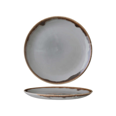 Dudson Harvest Grigio Piatto Frutta in Ceramica Decorata a Mano Ø 21,7 cm 12 Pezzi