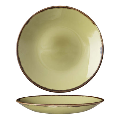 Dudson Harvest Verde Piatto Fondo Ceramica Decorata a Mano Ø 28,1 cm 12 Pezzi