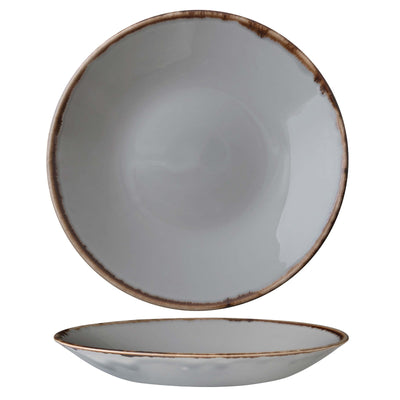 Dudson Harvest Grigio Piatto Fondo Ceramica Decorata a Mano Ø 28,1 cm 12 Pezzi