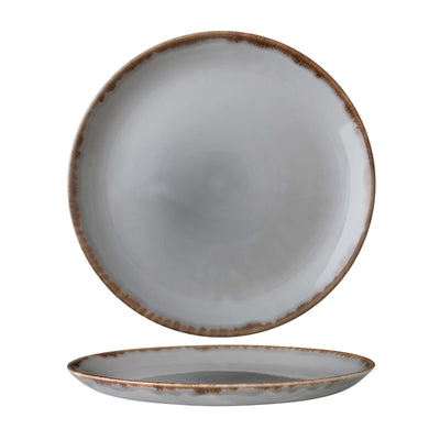 Dudson Harvest Grigio Piatto Piano Ceramica Decorata a Mano Ø 26 cm 12 Pezzi