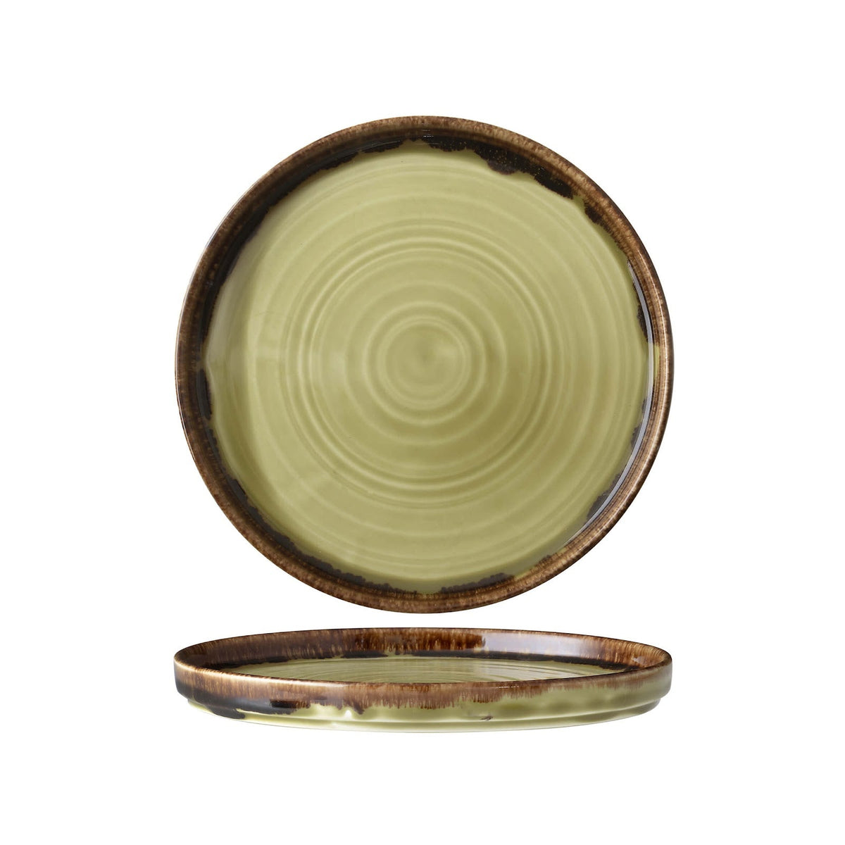 Dudson Harvest Verde Piatto Piano Impilabile 21 cm 6 Pezzi