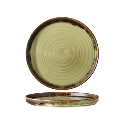 Dudson Harvest Verde Piatto Piano Impilabile 21 cm 6 Pezzi