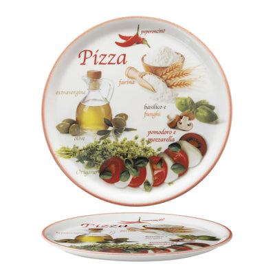 Saturnia Napoli Piatto Pizza Foods Rosso 31 cm 6 Pezzi