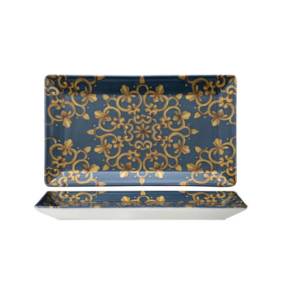 Saturnia Royal Vassoio Rettangolare in Porcellana 26x15 cm 10 Pezzi