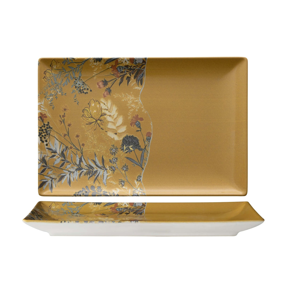 Tokyo Botanica Mostarda Vassoio Rettangolare 30x20 cm 6 Pezzi