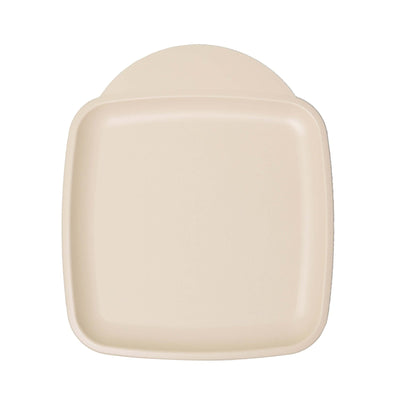 Vassoio Pizza Quadrato con Manico in Polipropilene Avorio 28x24 cm