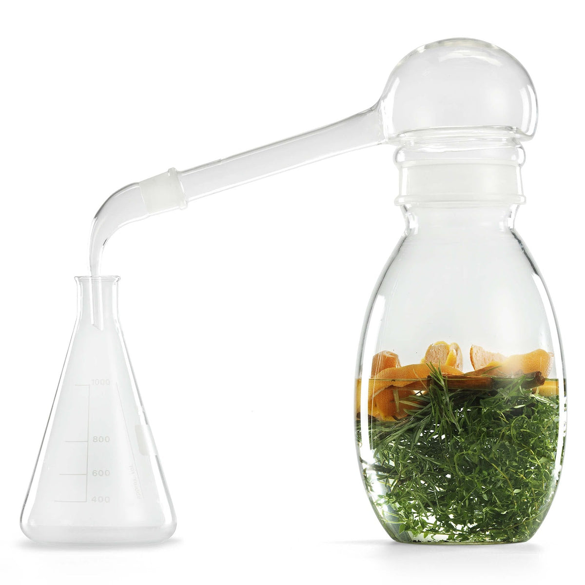 Cirano Distillatore per Acque Aromatizzate 5 Litri con Beuta in Vetro Borosilicato 50 cl