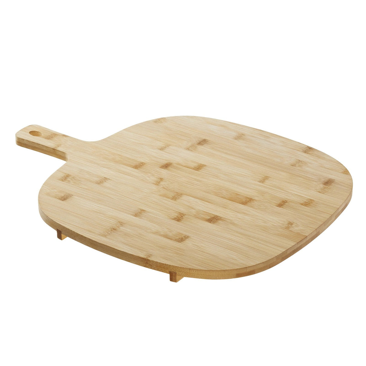 Tagliere Quadrondo in Bamboo con Manico e Piedi 40x40 cm