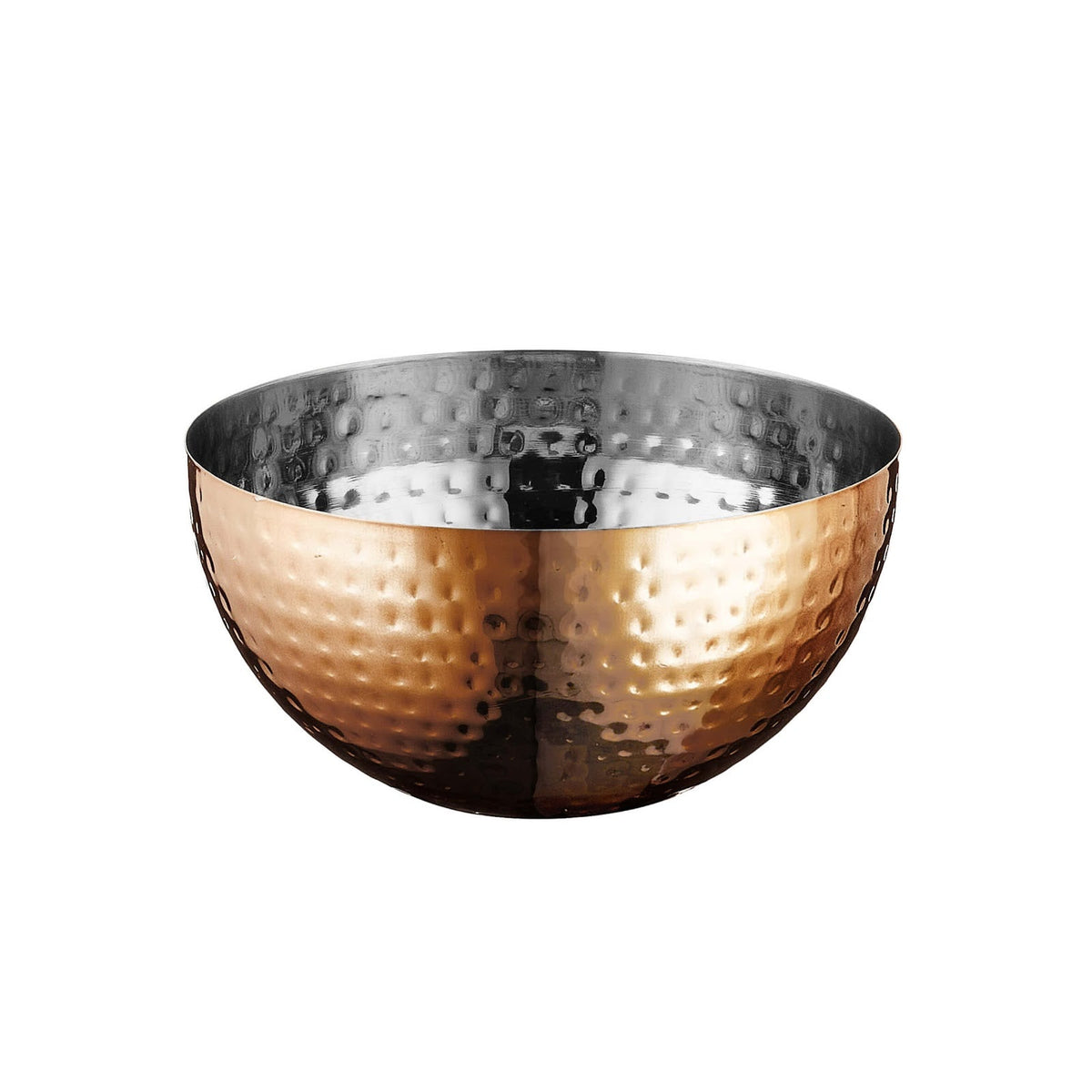 Coppa Martellata in Acciaio Inox Placcato Rame 15 cm H8