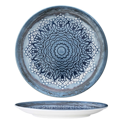 Gural Blue Voyage Piatto Piano New Bone China 30 cm 6 Pezzi