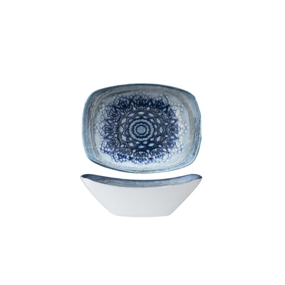 Gural Blue Voyage Coppetta Rettangolare New Bone China 10x7,5 cm 12 Pezzi