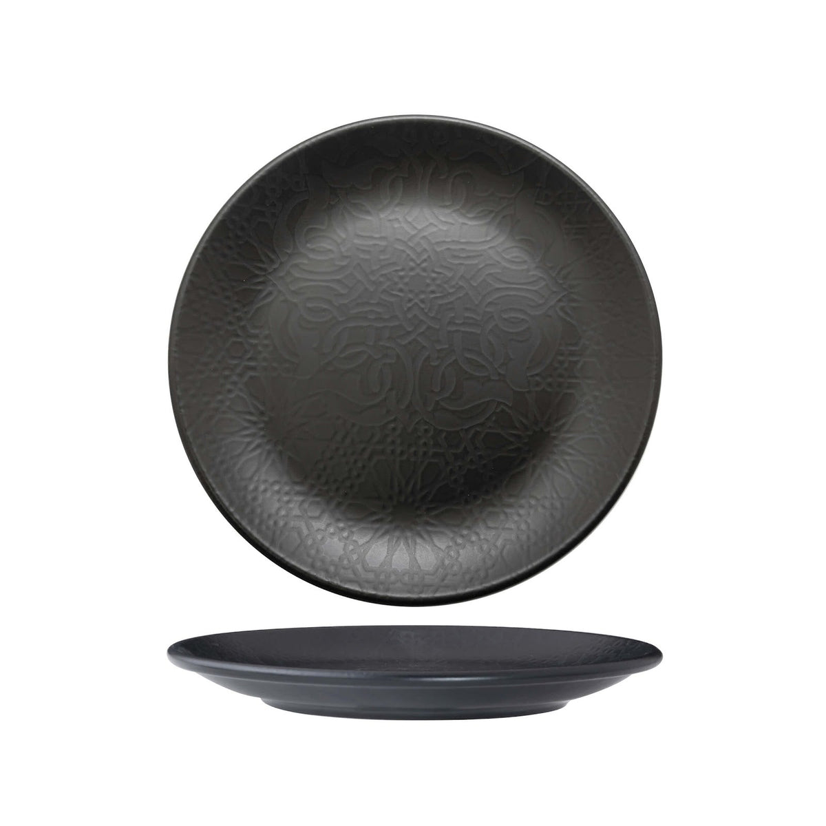 Gural Black Matt Piatto Frutta New Bone China Nero Opaco 21 cm 12 Pezzi
