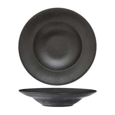Gural Black Matt Piatto Pasta New Bone China Ø26 cm 6 Pezzi