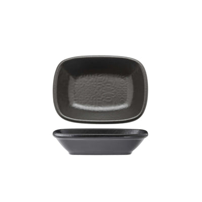 Gural Black Matt Coppetta Rettangolare New Bone China 12,5x9 cm 12 Pezzi