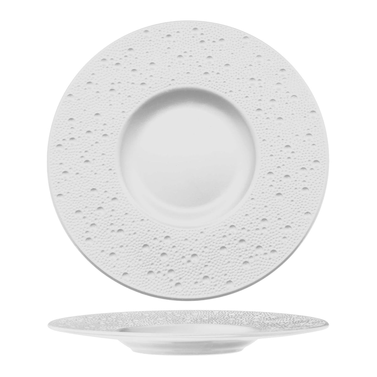 Gural Moon Bianco Piatto Piano Gourmet New Bone China Ø32 cm 6 Pezzi