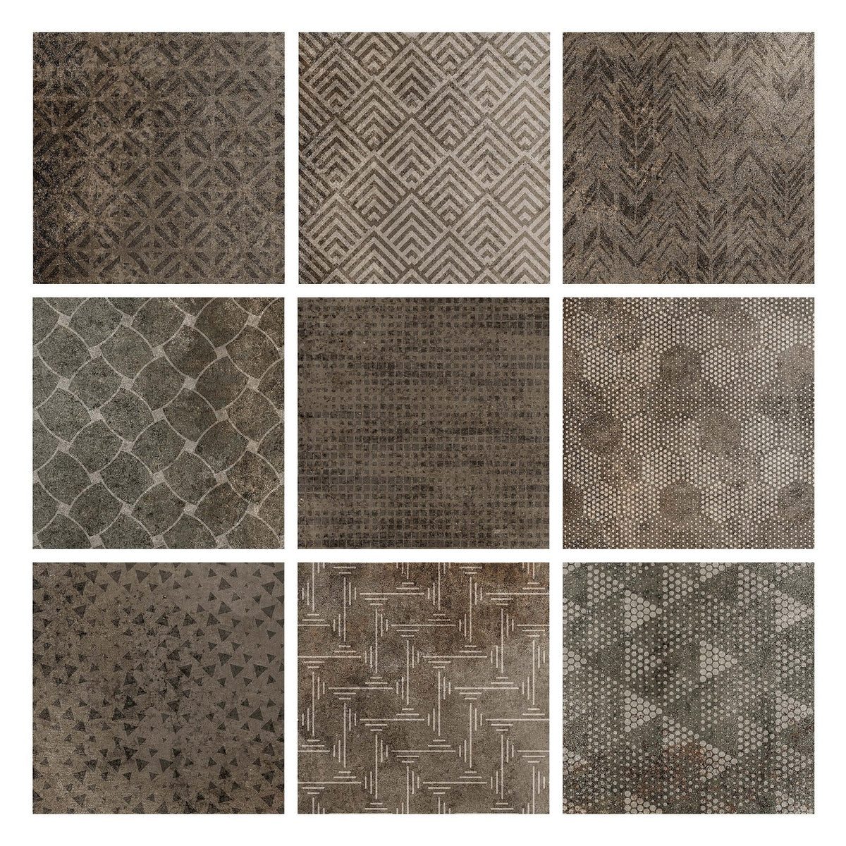 Domino Mattonella in Gres Nichel Mix per Alzata 20x20 cm 1 Pezzo Decoro Assortito Casuale