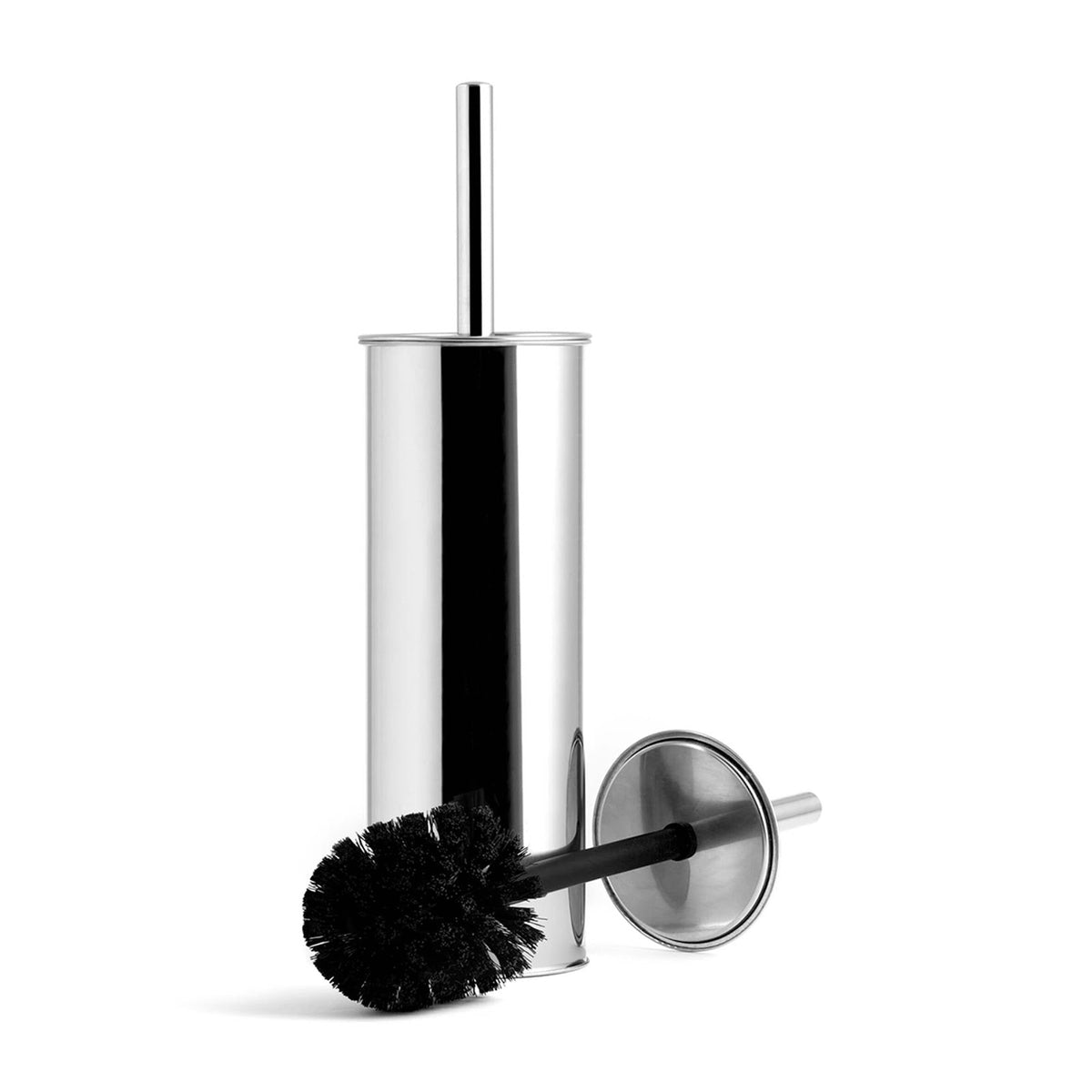 Portascopino Inox con Scopino Setola Nera 10 cm H 37