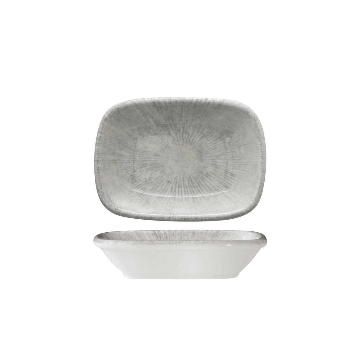 Gural Arnim Coppetta Rettangolare New Bone China 12,5x9 cm 12 Pezzi