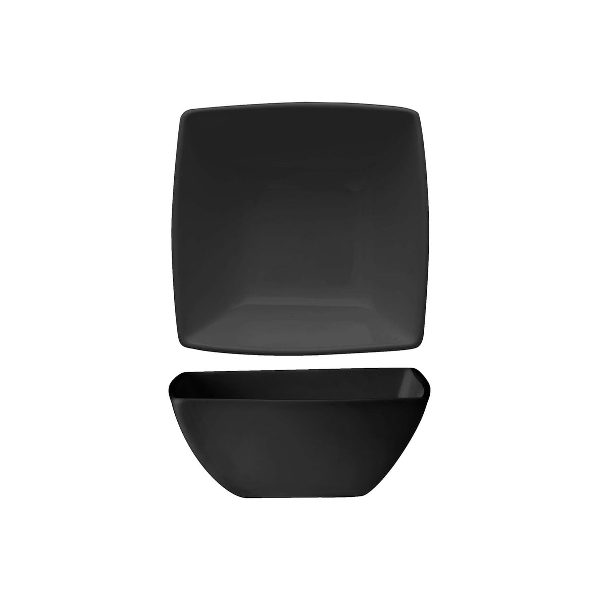 Coppetta Quadrata New Bone China Nero Lucido 9,7x9,7 cm H 4 12 Pezzi