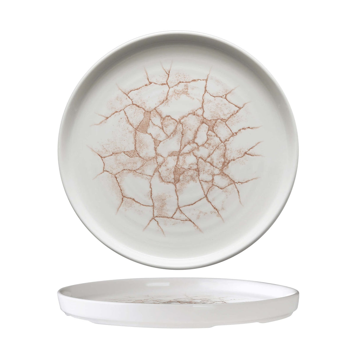 Churchill Studio Prints Kintsugi Corallo Piatto Piano Impilabile 26 cm 6 Pezzi