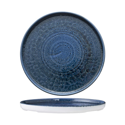 Churchill Stonecast Plume Blu Piatto Piano Impilabile in Ceramica Ø 26 cm 6 Pezzi