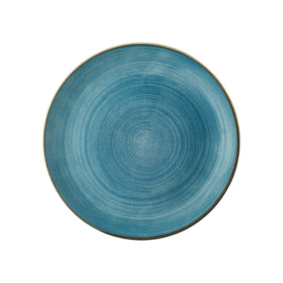 Churchill Stonecast Raw Azzurro Piatto Piano in Ceramica Ø 28,8 cm 12 Pezzi