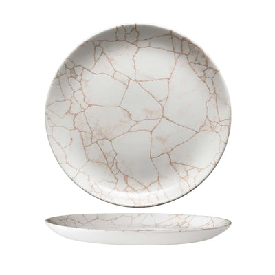Churchill Studio Prints Kintsugi Corallo Piatto Piano in Ceramica Ø 26 cm 12 Pezzi