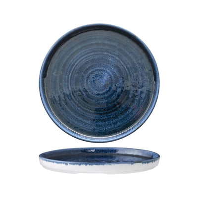 Churchill Stonecast Plume Blu Piatto Piano Impilabile in Ceramica Ø 21 cm 6 Pezzi
