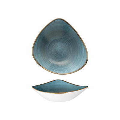 Churchill Stonecast Raw Azzurro Piatto Fondo Triangolare 23,5 cm 12 Pezzi