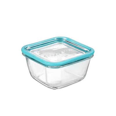 Bormioli Rocco Frigoverre Future Contenitore Quadrato in Vetro Temperato con Coperchio Ermetico 14x14 cm H 8 12 Pezzi
