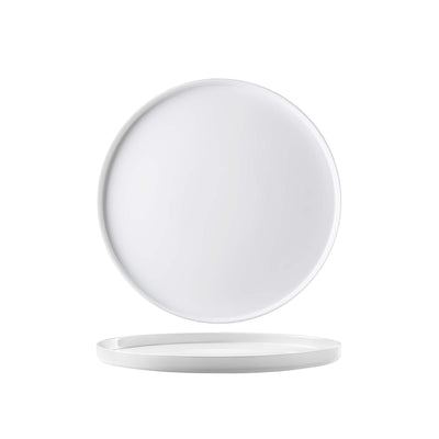 Grangusto Piatto Piano Impilabile in Vetro Bianco Ø 21 cm 12 Pezzi