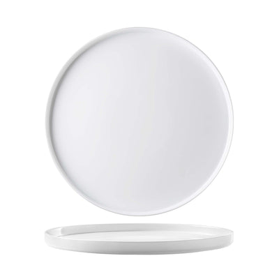 Grangusto Piatto Piano Impilabile in Vetro Bianco Ø 27 cm 12 Pezzi