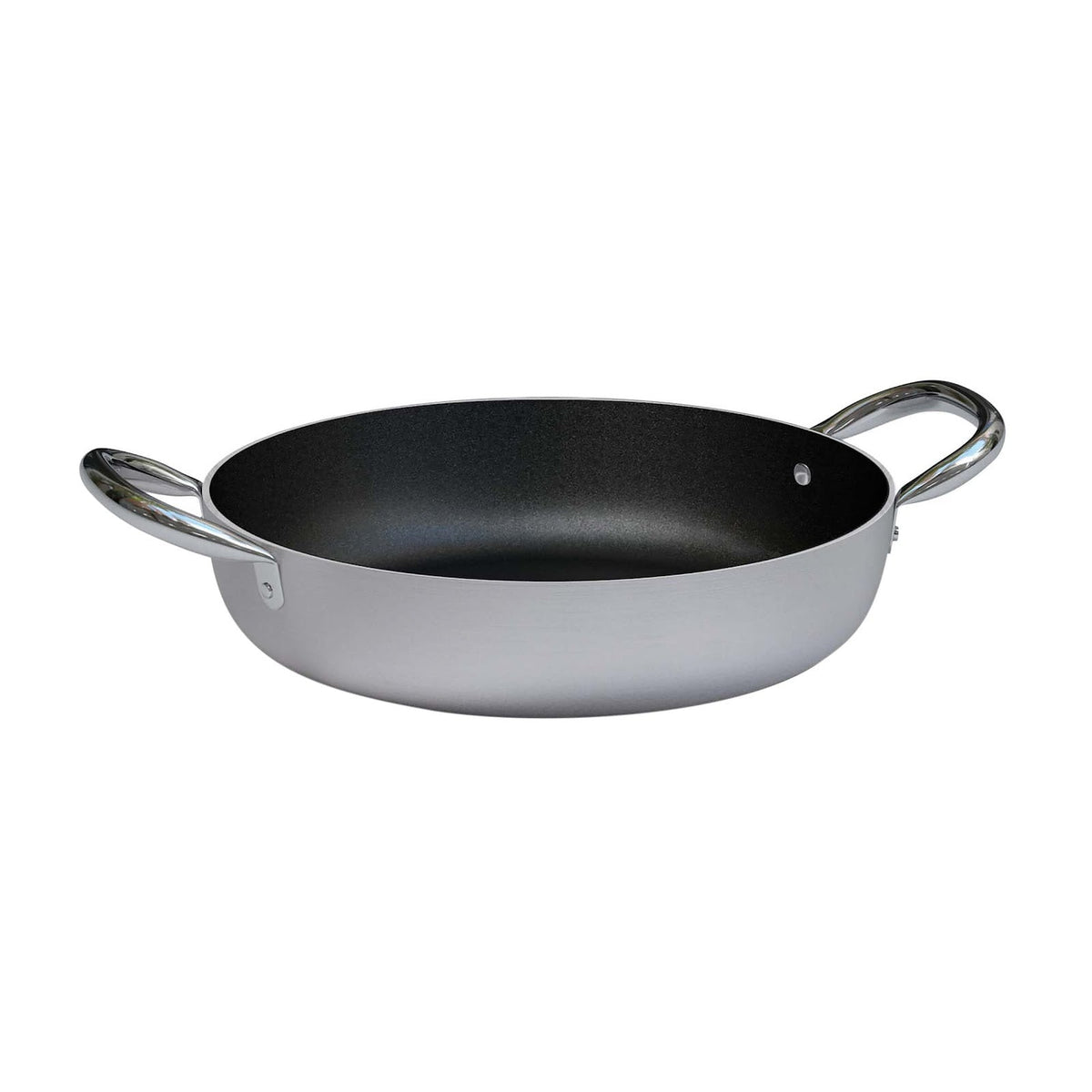 Ballarini Serie 6700 Tegame Antiaderente 2 Manici in Alluminio per Induzione Ø 24 cm H 6 cm