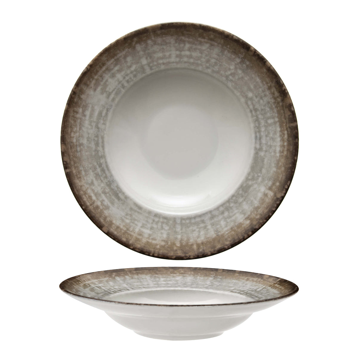 Saturnia Crete Piatto Pasta Porcellana Ø 26,5 cm 6 Pezzi