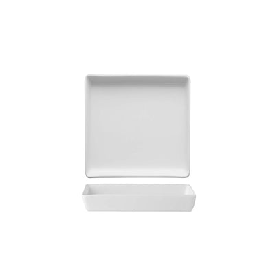 Martello Piattino Quadrato in Porcellana Bianca 9x9 cm 6 Pezzi
