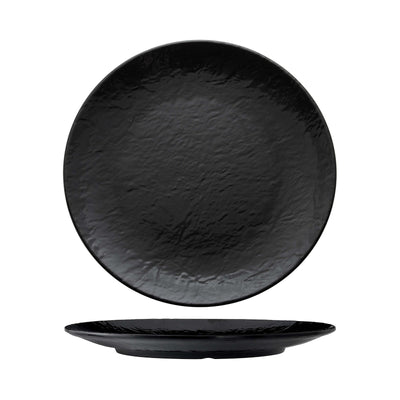 Tilda Vassoio Tondo Nero in Melamina Ø 40 cm H 3,9 cm