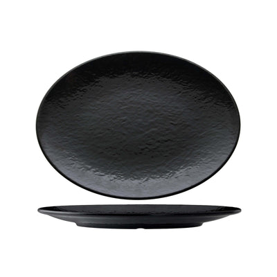 Tilda Vassoio Ovale Nero in Melamina 49x36,5 cm H 4,4 cm