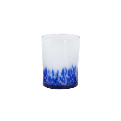 Venice Bicchiere Acqua Opale Blu in Vetro Soffiato a Bocca 28 cl Confezione 6 Pezzi