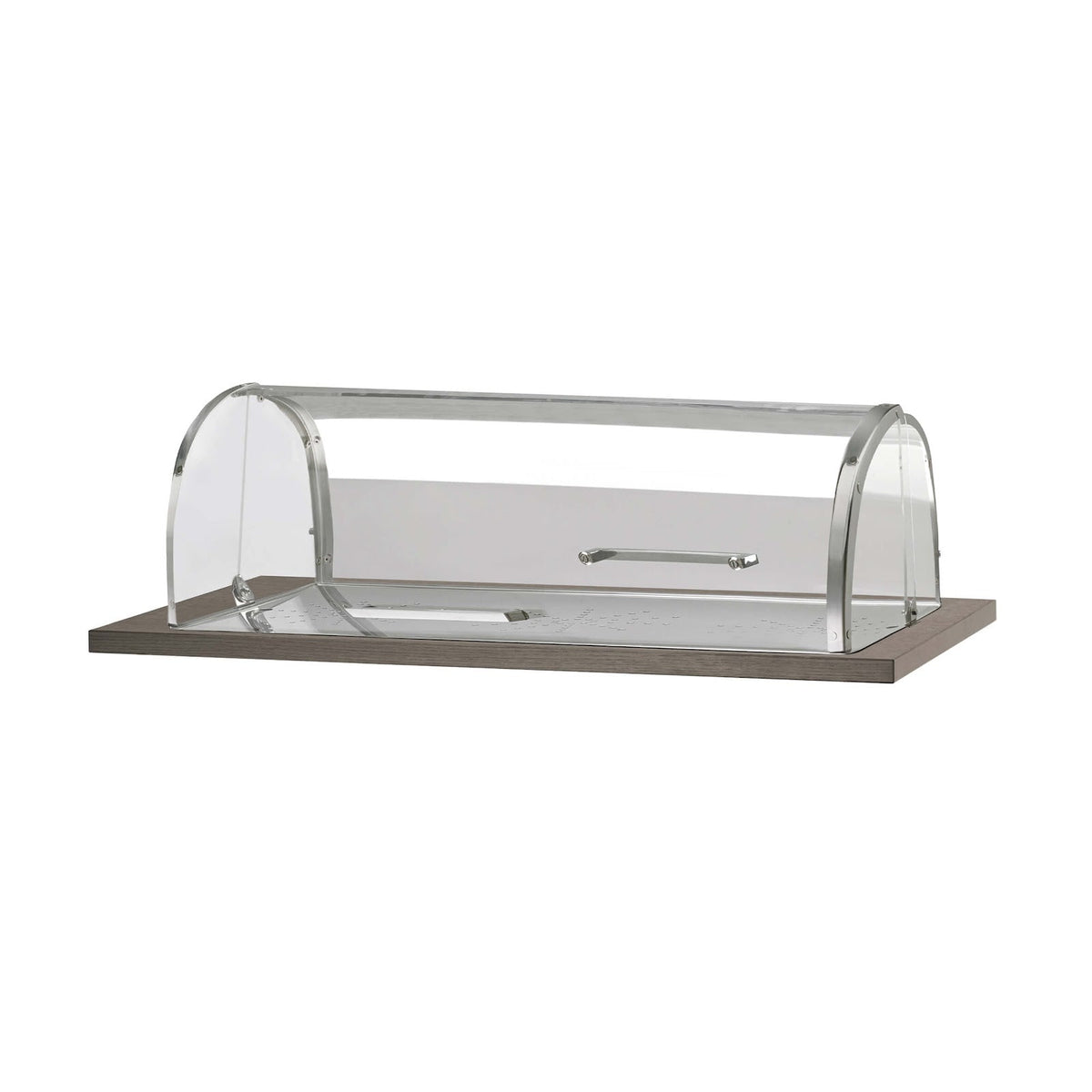 Top con Vetrina Refrigerata Dolci e Formaggi Rovere Scuro per Carrello Gueridon 90 x 50 cm H 28 cm