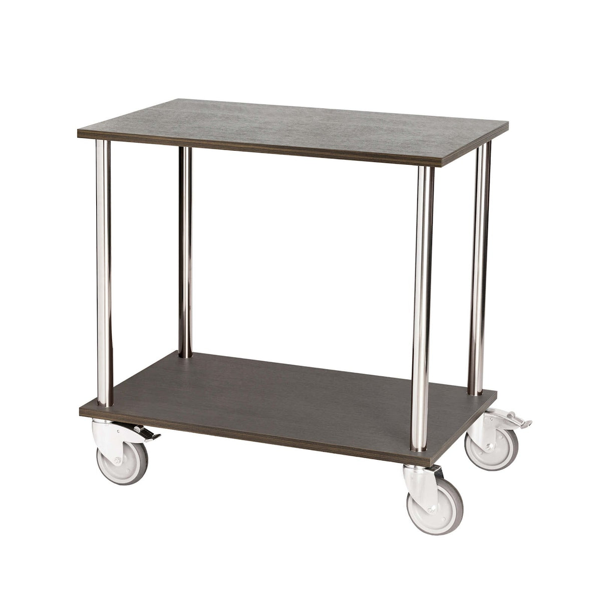 Carrello di Servizio Basic 2 Piani Rovere Scuro 70x35 cm H80