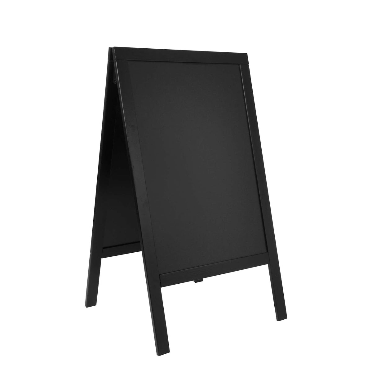 Lavagna a Cavalletto Bifacciale Nera in Legno di Pino 69x56,5 cm H 125