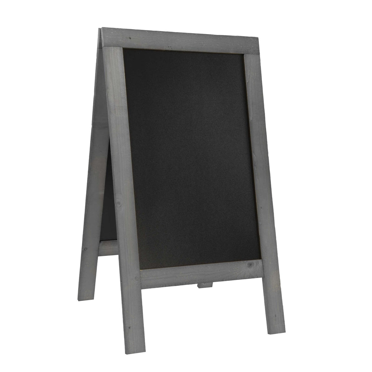 Lavagna a Cavalletto Bifacciale Grigia in Legno di Faggio 74x83 cm H 135