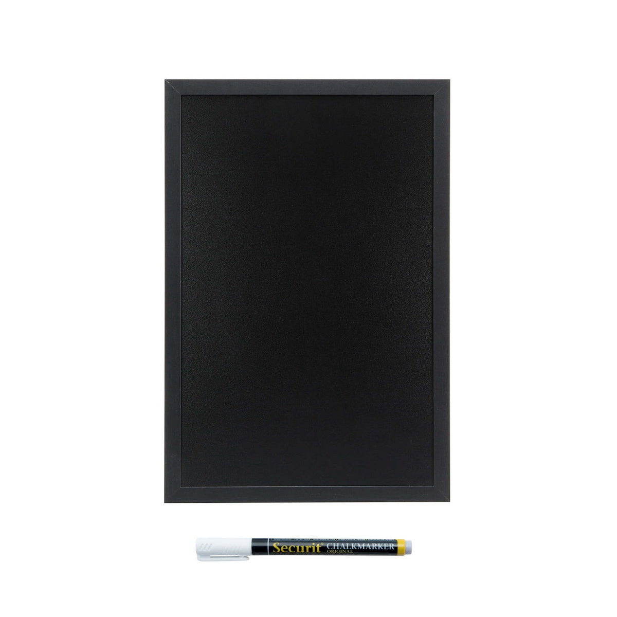 Lavagna da Muro con Cornice in Legno Nera 60x40 cm con Pennarello a Gesso Liquido
