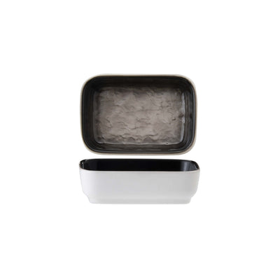Shade Nero Coppetta Rettangolare New Bone China 9,2x6,5 cm 6 Pezzi