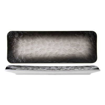 Shade Nero Vassoio Rettangolare New Bone China 35,3x12,8 cm 3 Pezzi